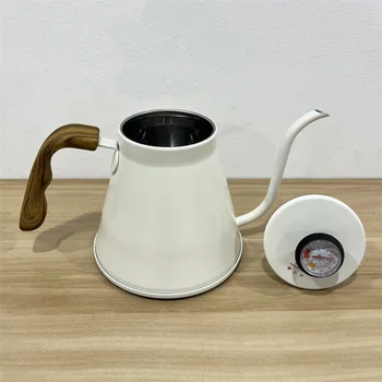 1,2-литров Кафе кана с термометър, кана за кафе и за индукция печки/Електрически подгряващата печки/Електрически керамични плочи