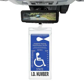 1 бр. на Притежателя на таблетки с разделителна способност на паркинга за инвалиди, Ультрапрозрачный Защитен притежателя на Таблетки с разделителна способност на паркинга за инвалиди, чанта за съхранение
