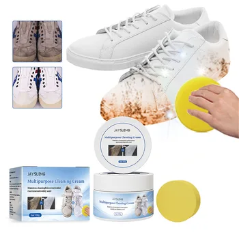 100 г Бял крем за почистване на обувки, безвредни За обувки, многофункционално почистващо средство, осветляющего, избелващ За почистване на обувки