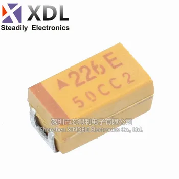 20 бр/лот, Тантал кондензатори с чип 226E 22 icf 25 C, Тип 6032, 10% Жълти Полярни кондензатори