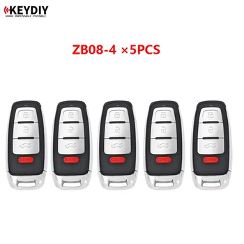 5 бр./лот KEYDIY Универсално дистанционно управление ZB08 ZB08-4 KD Smart Key за KD-X2 KD Подмяна на дистанционно на ключа на автомобила и Интересите на над 2000 модели