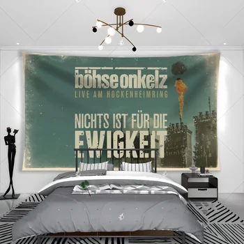 Bohse Onkelzs Немска рок-група, Гоблен С Принтом, Стенни Килими, Декорация Спални Или Къща, на Фона на Плат За Парти