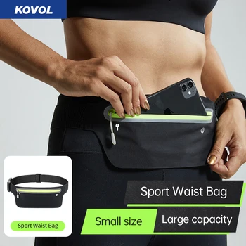 KOVOL, поясная чанта за мобилен телефон, Спортна чанта за нощно бягане, скално Катерене, Колоездене, Мини-невидима чанта за съхранение