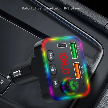 Led дисплей P4, зарядно за кола, Аудиоприемник хендсфри, определянето на напрежение, комплект за кола, Mp3-модулатор, музикален плеър, Стерео Bluetooth 5.0