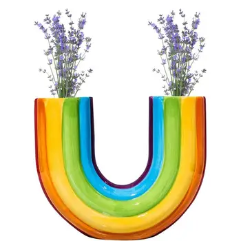 U-образна ваза за цветя, декоративна дъгова ваза за цветя, Дъга декор, Плотове за маса за хранене