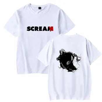 WAWNI Movie Scream VI Мърч 2023 Мъжка Тениска/Дамски Ежедневни Облекла С Принтом Унисекс с Кръгло деколте и Къси ръкави Годишна Ежедневна Тениска