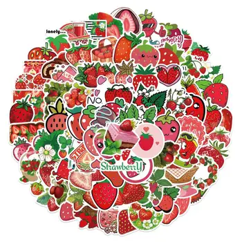 Апликации ягоди етикети Отлична Лепкавост, Ярки Етикети с участието на Ягоди от 100 теми, Набор от самозалепващи Анимационни Стикери за Китари