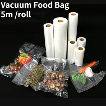 Безплатни рула за запазване на свежестта на продуктите, опаковките за съхранение в вакуумном хладилника, за многократна употреба герметизирующий пакет, кухненски пакети дебели