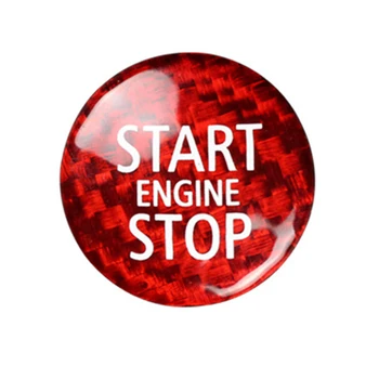 Бутон за стартиране на двигателя от въглеродни влакна, стикер на завършени за R55, R56, R57, R58, R59, R60, R61 (A)