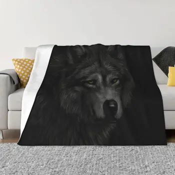 Вълк, Така Красиво Одеало с животни, Топли и Уютни Декоративни покривки за легло за спалня