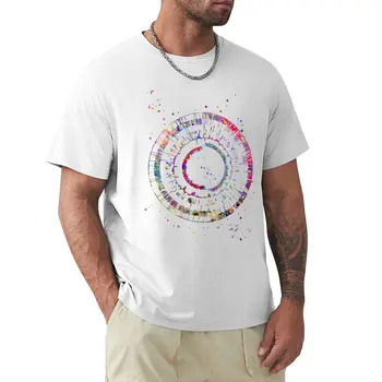 Геномика, наука, научно изкуство, ДНК, ДНК-принт, акварел тениска с ДНК, забавни тениски, тениски с графичен дизайн, тениски оверсайз, мъжки ризи