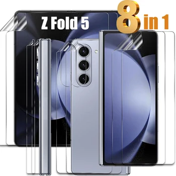 Гидрогелевая фолио за Samsung Galaxy Z Fold 5 5G Предната и Задната Вътрешна Защитно фолио с Шарнирной защита, е Напълно затворен за Z Fold5