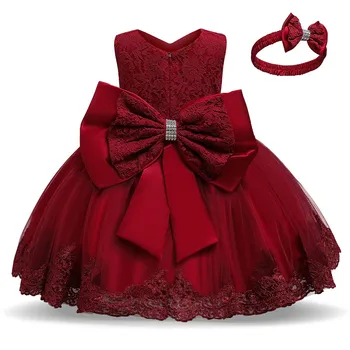 Дантелено рокля за малки момичета Детско Елегантна Сватбена рокля-пакетче Принцеса рожден Ден на Детско Коледно парти на Официалната облекло