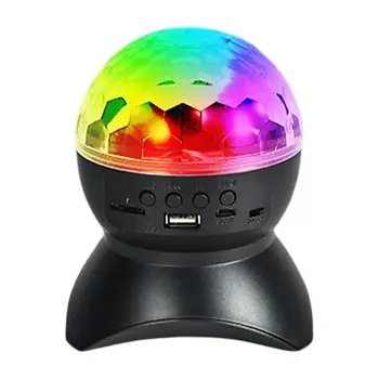 Диско топка с led подсветка DJ Strobe Light Сценична стробоскопическая лампа С безжичен високоговорител и USB батерия за караоке Хелоуин Коледа