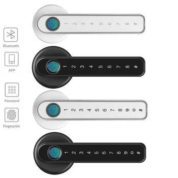 Електрическа брава с пръстови отпечатъци Smart Bluetooth-съвместими Парола Lock Handle APP Отключване Без ключ Работи за iOS/Android