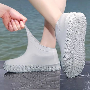 За многократна употреба непромокаеми гумени трайни бахилы, Силиконова защита за обувки Унисекс, нескользящие бахилы, външни непромокаеми ботуши