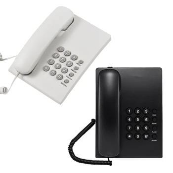 Кабелен телефон Настолен Стационарен телефон, монтируемый на стената Стационарен телефон за дома, офис, хотелско плот или за монтиране на стена Y9RF