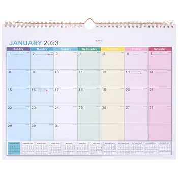 Календар на 2023-2024 Години Стенни Календари Офис Големи Хартиени Начало Висулка за Срещи
