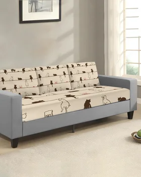 Калъф за възглавници на седалката на дивана с котешки въже и мишката, защита за мебели, Еластичен моющийся сменяем калъф за дивана, Гъвкави калъфи за мека мебел