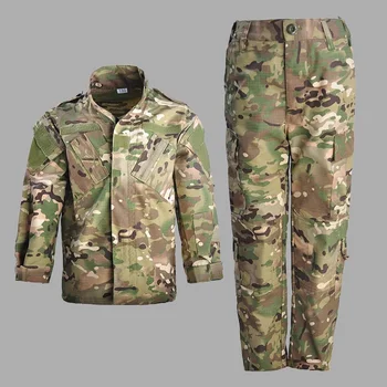 Камуфляжная облекло за детски летен лагер на открито, обучение, стрелба с CS Еърсофт, Тактическа военна форма, Риза, Панталони, костюми
