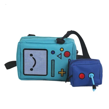 Карикатура Аниме Време на приключения BMO, малки чанти за жени, в чантата си за телефон, Дамски Холщовая чанта за игрален автомат, Забавна чанта през рамо