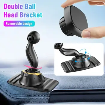Кола за мобилния си телефон На силиконовата присоске с двойна топка глава, Магнитен държач, Скоба, за диск, Автомобилни Аксесоари