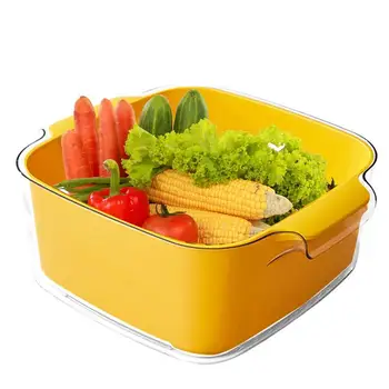 Комплект кухненски дуршлагов, Двупластова кошница за измиване на зеленчуци, Готварска кошница за макарони, юфка и фасул