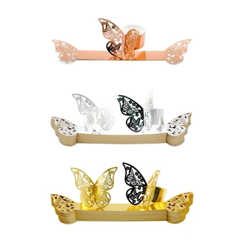 Красивият пръстен за салфетки с пеперуда Чар Кухи Катарами за салфетки с пеперуда за салфетки