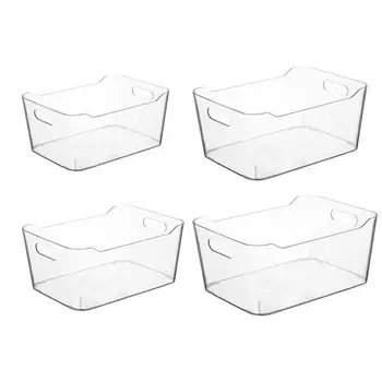 Кутии за съхранение, които не съдържат Бисфенол А, Тежкотоварни штабелируемые кутии за съхранение, идеални за организацията на кухненски килер, Пластмасови кутии с удобство