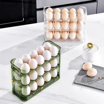 Кутия за съхранение на яйца, Органайзер за хладилник, Съдове за хранителни продукти, Калъф за съхранение на яйца, тава, Диспенсер, Кухненски кутии за съхранение