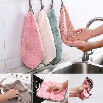 Кухненско ежедневно кърпа за миене на съдове, кърпа за миене на съдове, кухненска кърпа, масло с незалепващо покритие, удебелена кърпа за миене на масата, впитывающая гъба