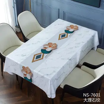 Лека луксозна тъканно покривка с водоустойчива и маслен еднократен правоъгълно маса от PVC table_Ling343