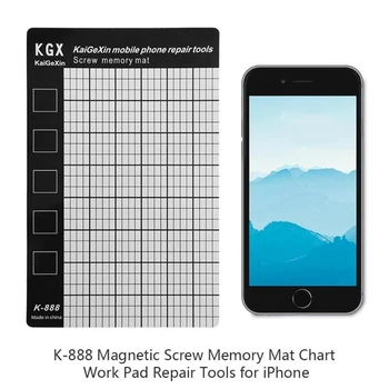 Магнитен винт мат K-888, тетрадка за работа с карта памет, Инструменти за ремонт на мобилни телефони, Размера на дланта 145x90 мм