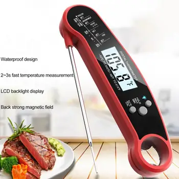 Маслен Термометър Практичен Цифров Безжичен Сонда Хранително-вкусовата термометър за приготвяне на барбекю Преносим Термометър за месо
