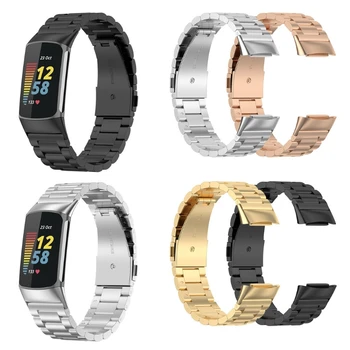 Метална каишка за Fitbit-Charge5, здрава каишка за часовник, гривна, Модерен гривна