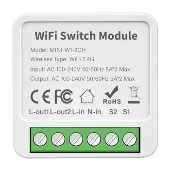 Модул WIFI Switch Smart Switch Office 2,412 Ghz-2,484 Ghz 2/3/4-Лентов Модул за автоматизиране на управлението на Hristo Smart Switch