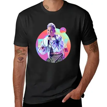 Нов арт-топ, розов, красив дизайн, тениска за фестивала 2023, забавни тениски, тениски за момчета, облекло за мъже