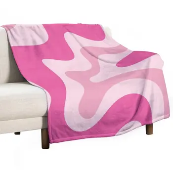 Нов Ретро Течен Завъртете абстрактен модел Y2K розов цвят, покривки, Персонализиран подарък каре за легла