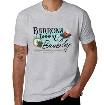 Нова тениска Barrons Books & Baubles, черна тениска, облекла в стил хипи, летни блузи, мъжки тренировочная риза