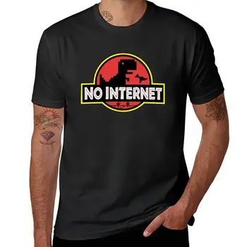 Нова тениска No Internet Park, тениска оверсайз, красиви блузи, облекла в стил хипи, тениска с аниме, мъжки забавни тениски