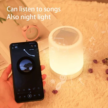 Нощна светлина в 7-цветен домакински крушка Bluetooth-съвместима е Говорител, Музикален плеър