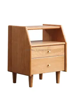 Нощно шкафче от скандинавския черешово дърво, гардероб от чисто масив дъб с двоен чекмедже, японската минималистичная нощно шкафче за спалня