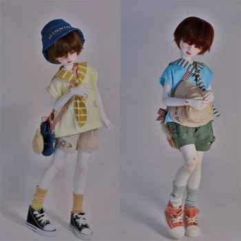 Облекло за кукли BJD за сладка кукла 1/4, 1/5 от размера, летни дрехи за кукли BJD 1/4 1/5, комплект аксесоари за кукли (5 точки)