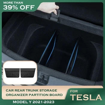Органайзер за дамско за съхранение на задния багажник на Кола, Разделителната дъска За Tesla Model Y 2023, Разделител за чекмедже за съхранение на багаж, Аксесоари за интериора