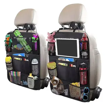 Органайзер за задната седалка на автомобила, Автоматично сензорен екран, Джобове за съхранение, Носене, Защита на облегалката на столчето за кола, За да пътуват, Детски аксесоари за автомобили за пътуване