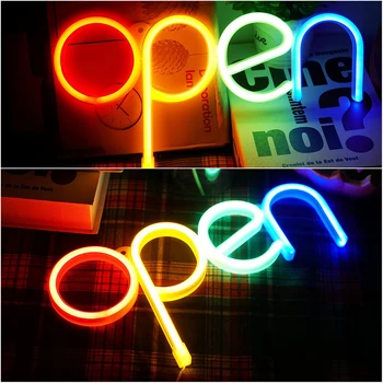 Открита Неонова реклама LED Неонови Надписи лека нощ Цветна Осветен Декор Светещи Букви Светлини за Прозорци на Бара, Пъба на Хотел Кафенета