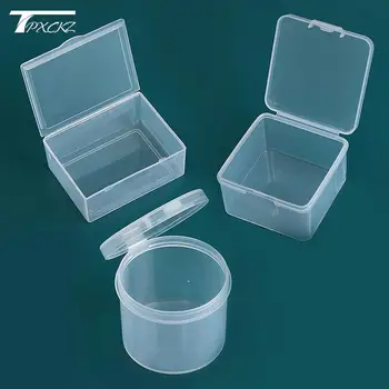 Пластмасов прозрачен контейнер за съхранение с капак, 1 бр., подходящи за дома и офиса