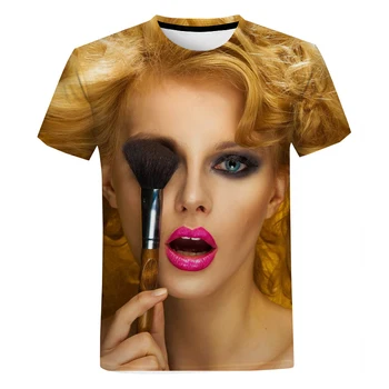Поп-певица, актриса Мадона, лятна модна тениска Унисекс с 3D принтом, извънгабаритни тениски с кръгло деколте и графичен дизайн