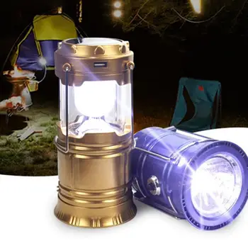 Преносим Слънчев Акумулаторна батерия led фенерче, лампа за къмпинг фенер за палатка