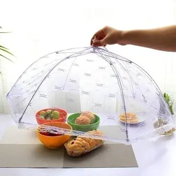 Преносим Чадър с Капак за хранене Поп Мрежест Екран Предпазва Сетчатую Палатка с Капак за хранене, за Дишане Изградена Купол Fly Anti Mosquito Umbrella